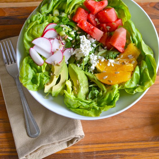 Spring Salad with Watermelon + Feta