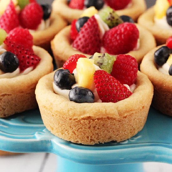 Fruit Cheesecake Sugar Cookie Cups