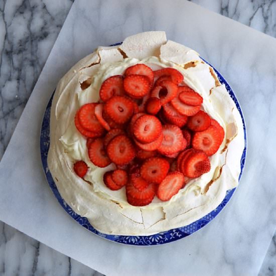 Strawberry Pavlova & Ricotta Cream