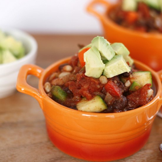 Slow Cooker Vegetarian  Chili