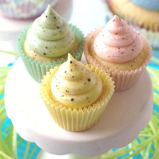 Speckled Easter Cupcakes