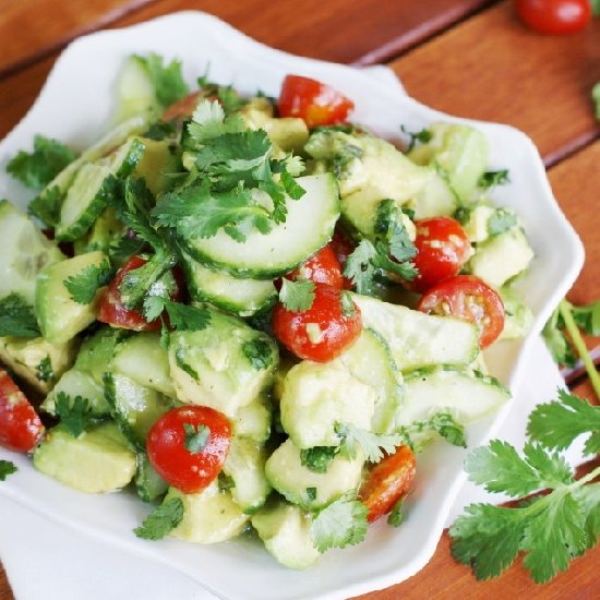 Cucumber, Tomato & Avocado Salad