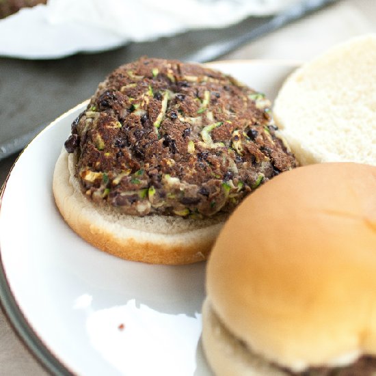 Simple Black Bean Zucchini Burgers