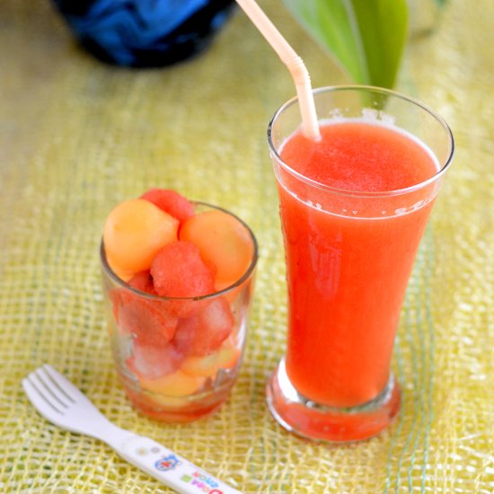 Watermelon-Cantaloupe Juice