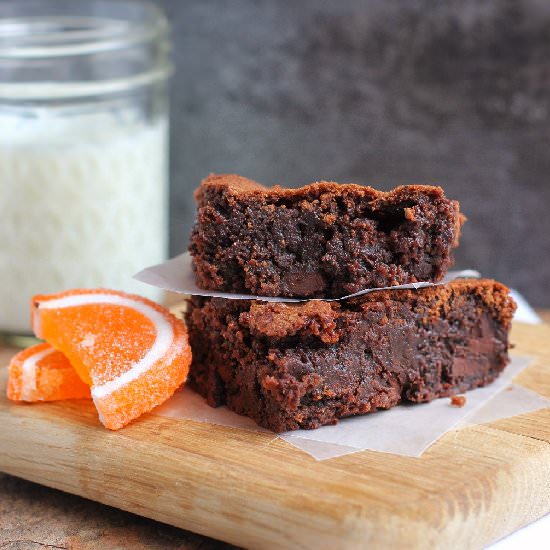 Orange and Dark Chocolate Brownies