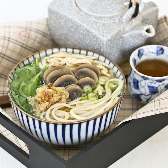 Chicken Mushroom Udon Soup