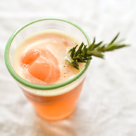 Blood Orange Sorbet Gin Float