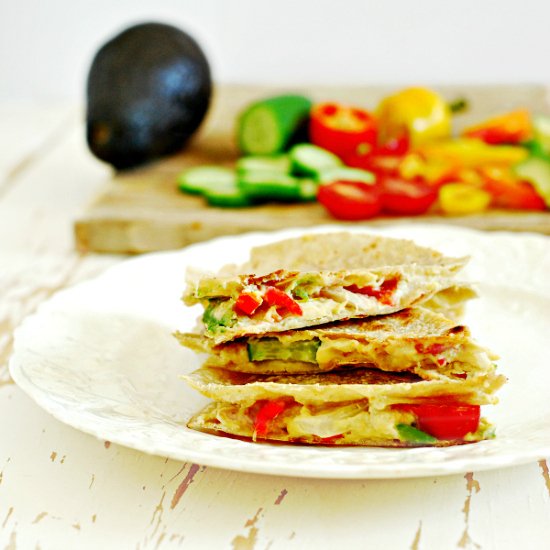 Quick and Easy Quesadilla (Vegan)