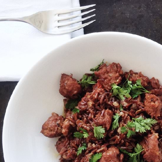 Red Rice Pilaw w/ Salsiccia Sausage