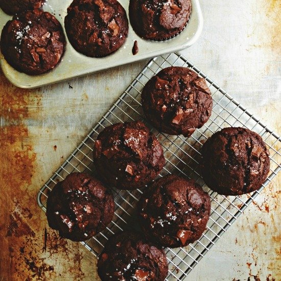 Dark Chocolate Rye Muffins