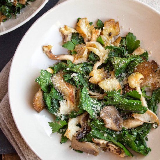 Savory Sauteed Mushrooms and Kale