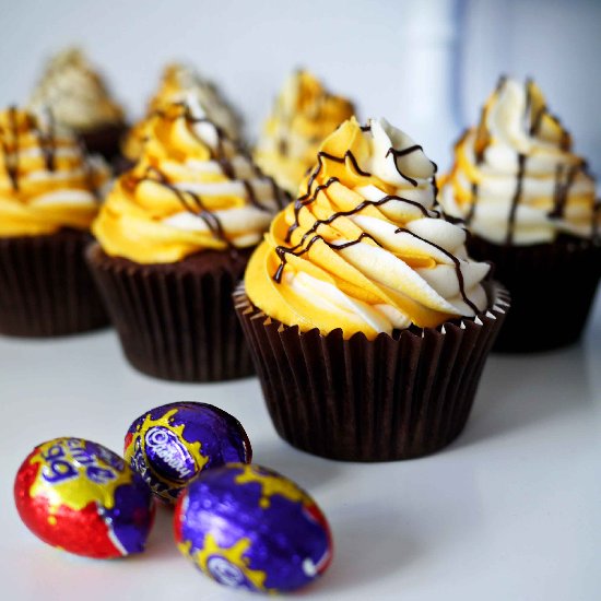 Cadbury Creme Egg Cupcakes