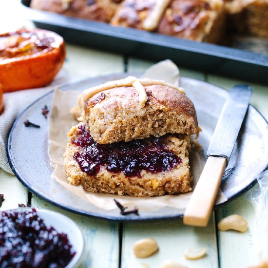 Burnt Orange & Fig Hot Cross Buns!