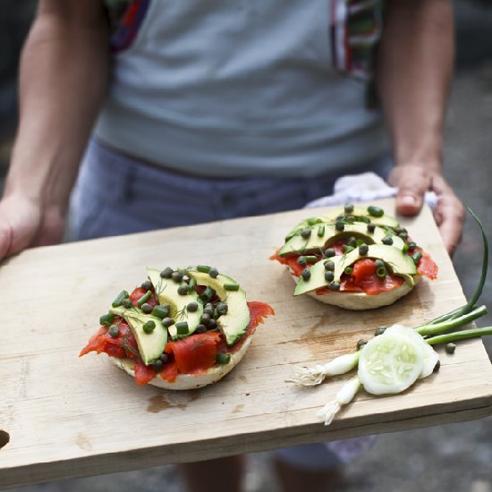 Salmon Lox Bagel