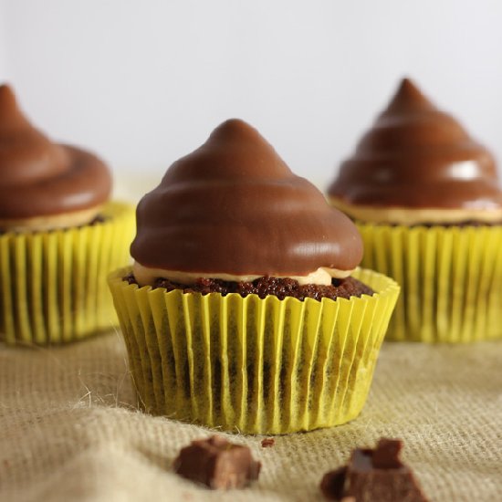 Chocolate & Peanut Butter Cupcakes