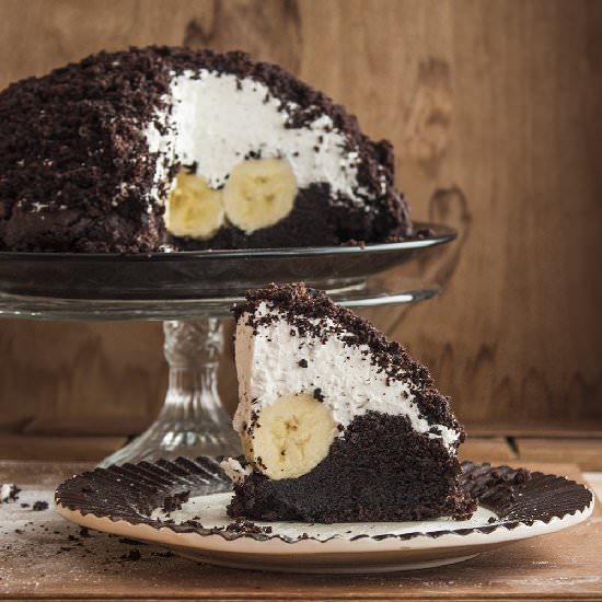 Banana and chocolate cake