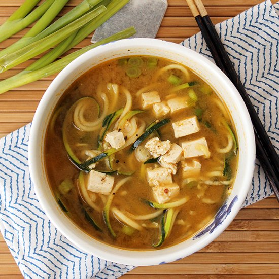 Miso Green Tea Zucchini Noodles