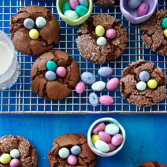 Easter Chocolate Crinkle Cookies