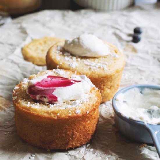 Buttermilk Cakes with Honey Caramel