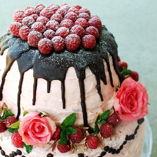 Raspberry Nutella Birthday Cake