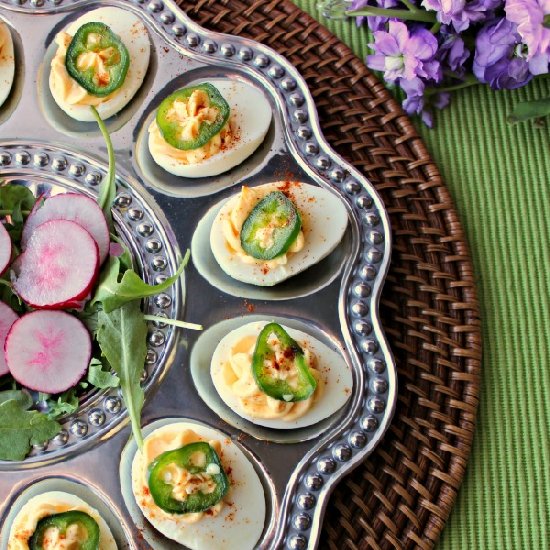 Sriracha Deviled Eggs