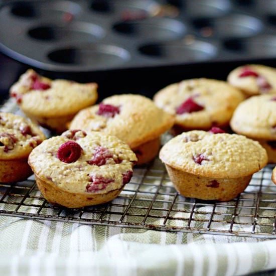 Raspberry Quinoa Muffins