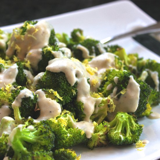 Lemon Pepper Sauce on Broccoli