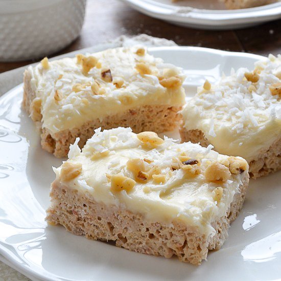 Carrot Cake Rice Krispie Treats