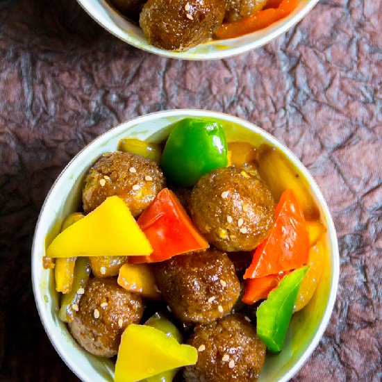 Chili and Garlic Soy Meatballs