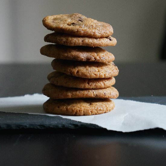 Hazelnut nougat & chocolate cookies