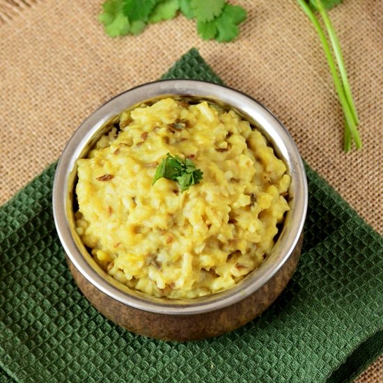 Seasoned Brown Rice and Lentil Dish