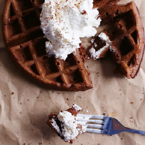 Chocolate Cake Waffles