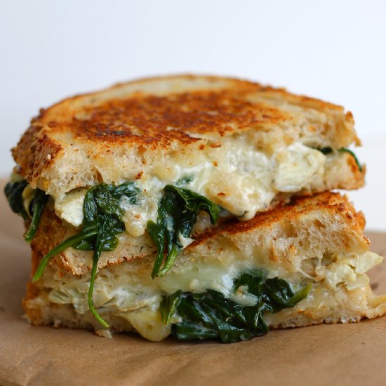 Spinach & Artichoke Grilled Cheese