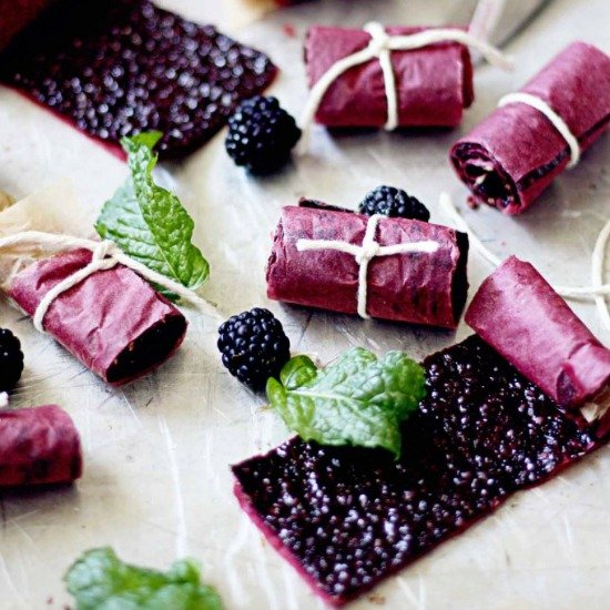 Blackberry Mint Lime Fruit Leather