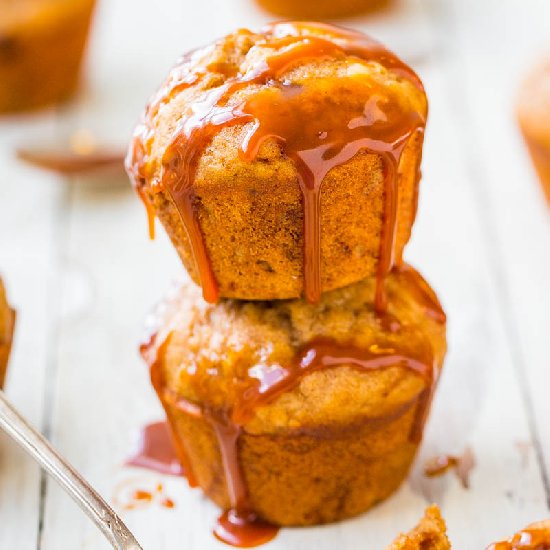 Salted Caramel Buttermilk Muffins