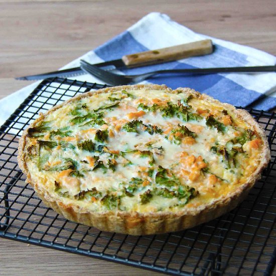 Salmon & Kale Quiche