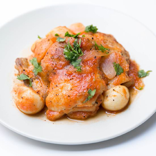 Braised Tomato and Garlic Chicken