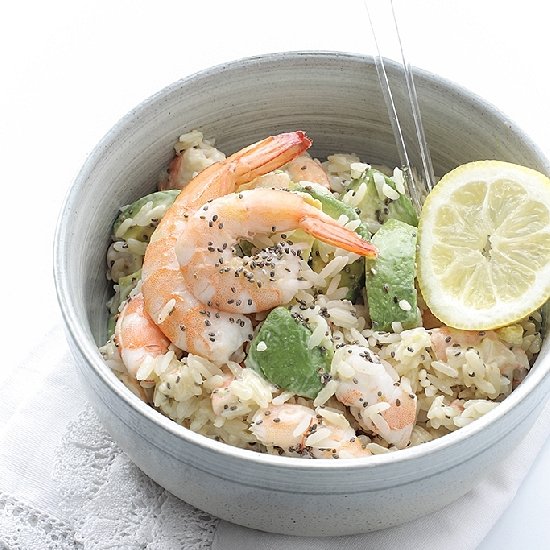 Rice & shrimp salad