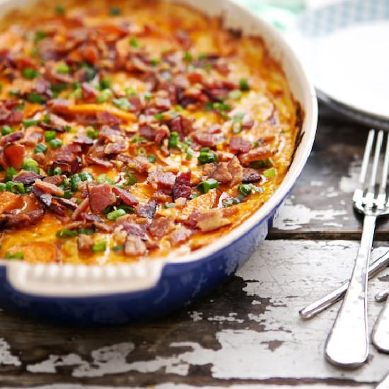 Loaded Scalloped Sweet Potatoes