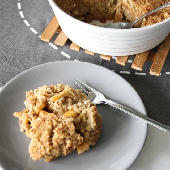 Millet Bake with Rhubarb & Apple