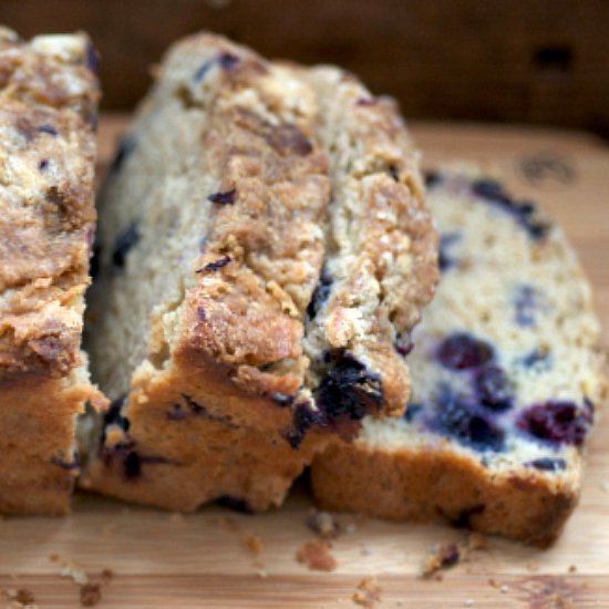 Fluffy Coconut Blueberry Bread