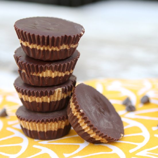 Dark Chocolate Almond Butter Cups