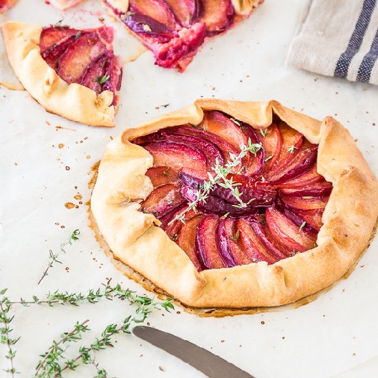 Honey, Thyme and Plum Crostata