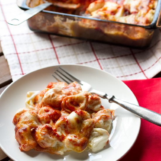 Creamy Baked Tortellini