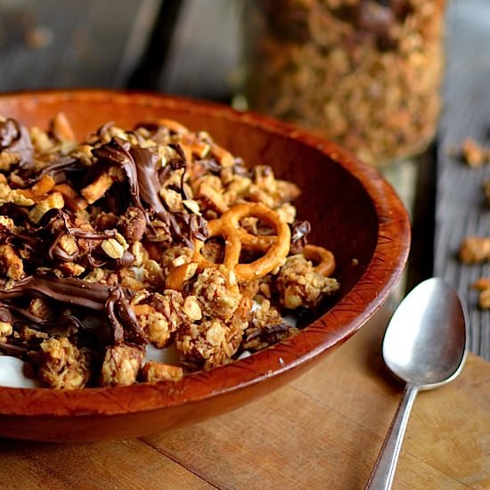 Peanut Butter Pretzel Granola