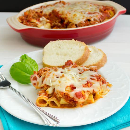 Baked Rigatoni in Meat Sauce