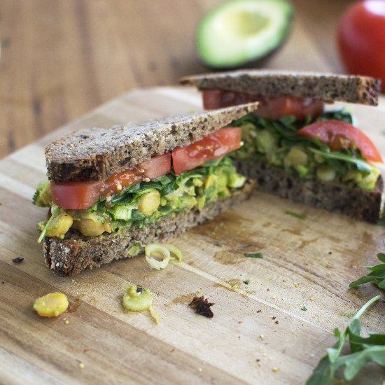 Curried Chickpea Sandwich