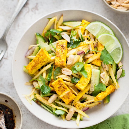 Green Mango & Curried Tofu Salad