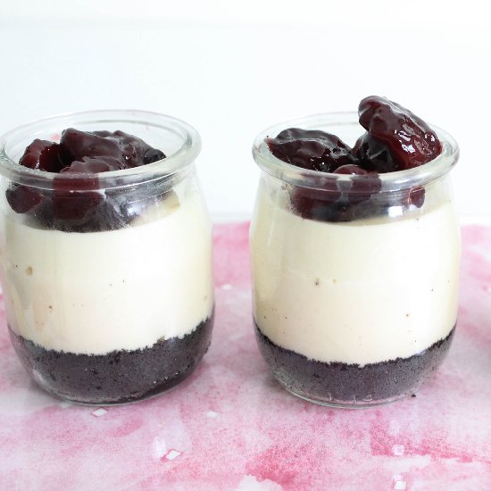 Mini No Bake Goat Cheese Cheesecake