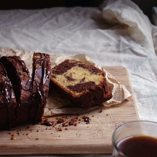 Chocolate Orange Swirl Loaf Cake